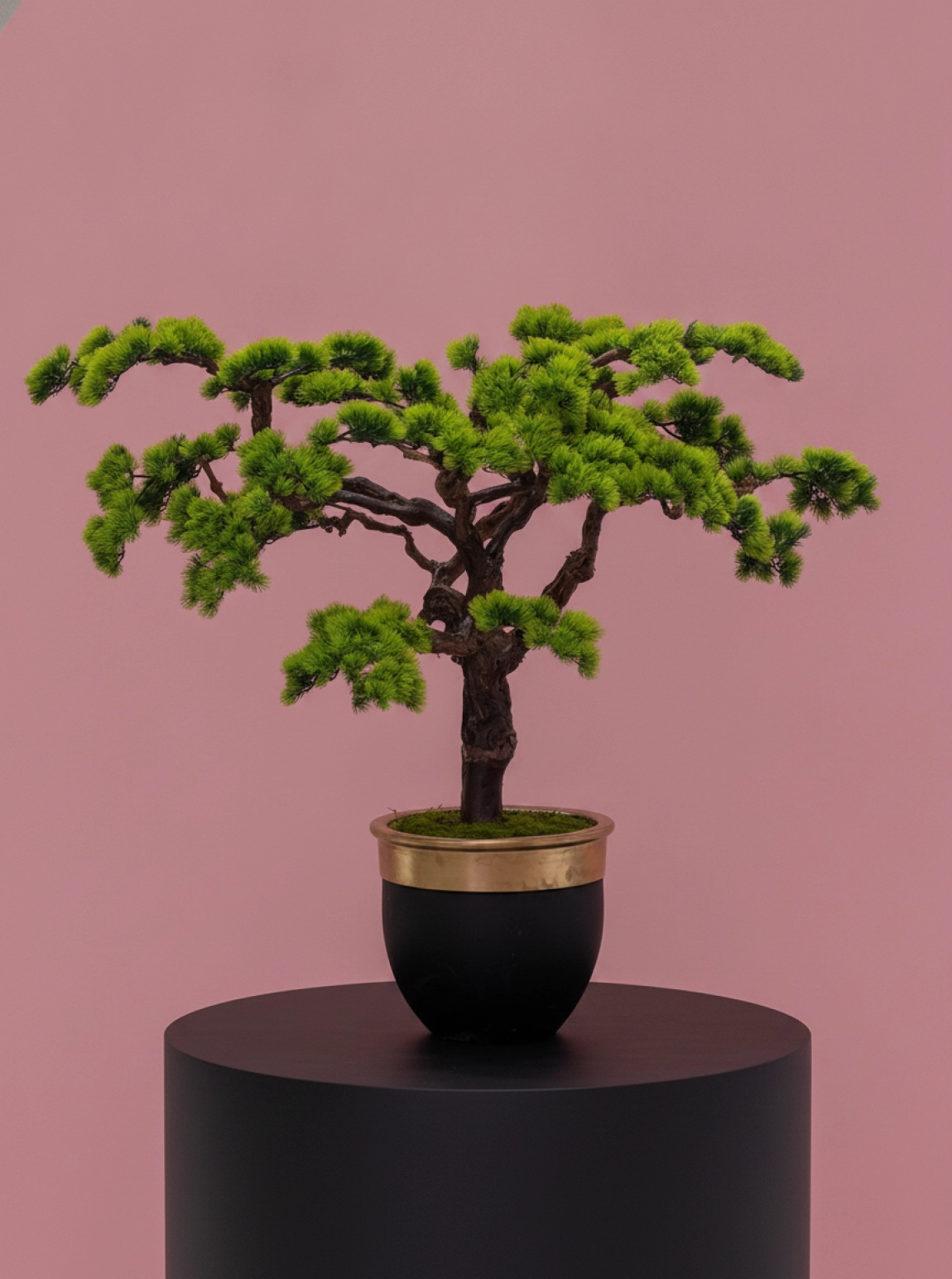 Çamur Saksıda Yapay Bonsai Ağaç  130 Cm 