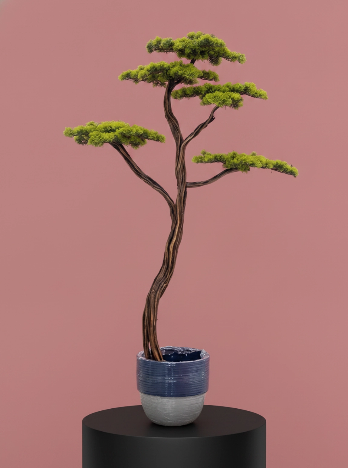 Çamur Saksıda Yapay Bonsai Ağaç  160 Cm 