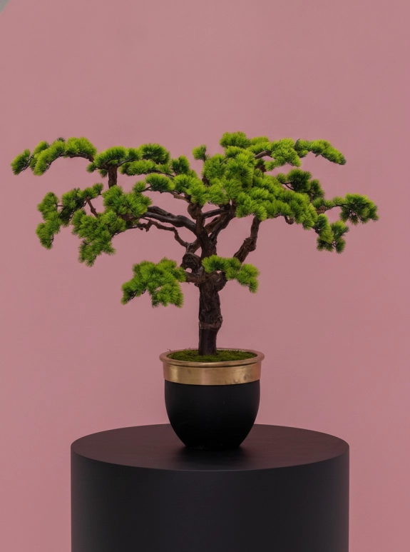 Çamur Saksıda Yapay Bonsai Ağaç  130 Cm 