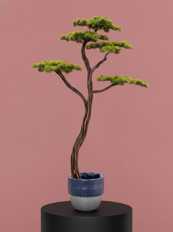 Çamur Saksıda Yapay Bonsai Ağaç  160 Cm 