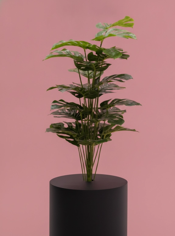 Saksıda Yapay Deve Tabanı Ağaç  100 Cm 